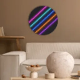Esthetiek - Retro - Neon Akoestische PET Vilt - Rond klein -sfeer1