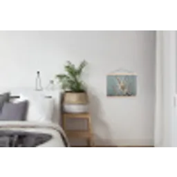 Botanisch - Stilleven - Blauw textielposter latten blank klein -woonkamer