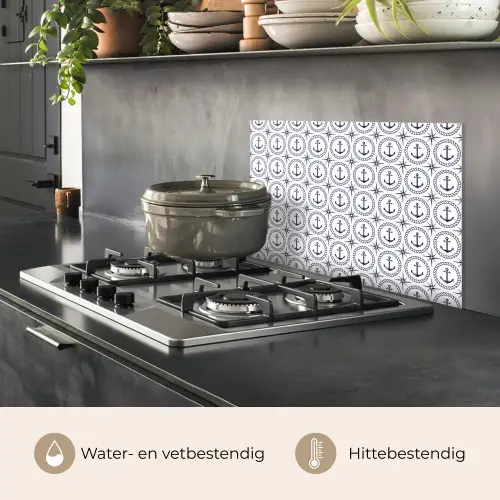Anker - Haven - Blauw - Wit keuken achterwand spatscherm klein 900 -usp_NL