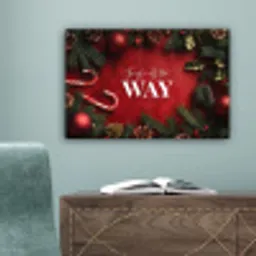 Kerst - Quote - Rood - Kerstballen canvas 2cm klein -sfeer4