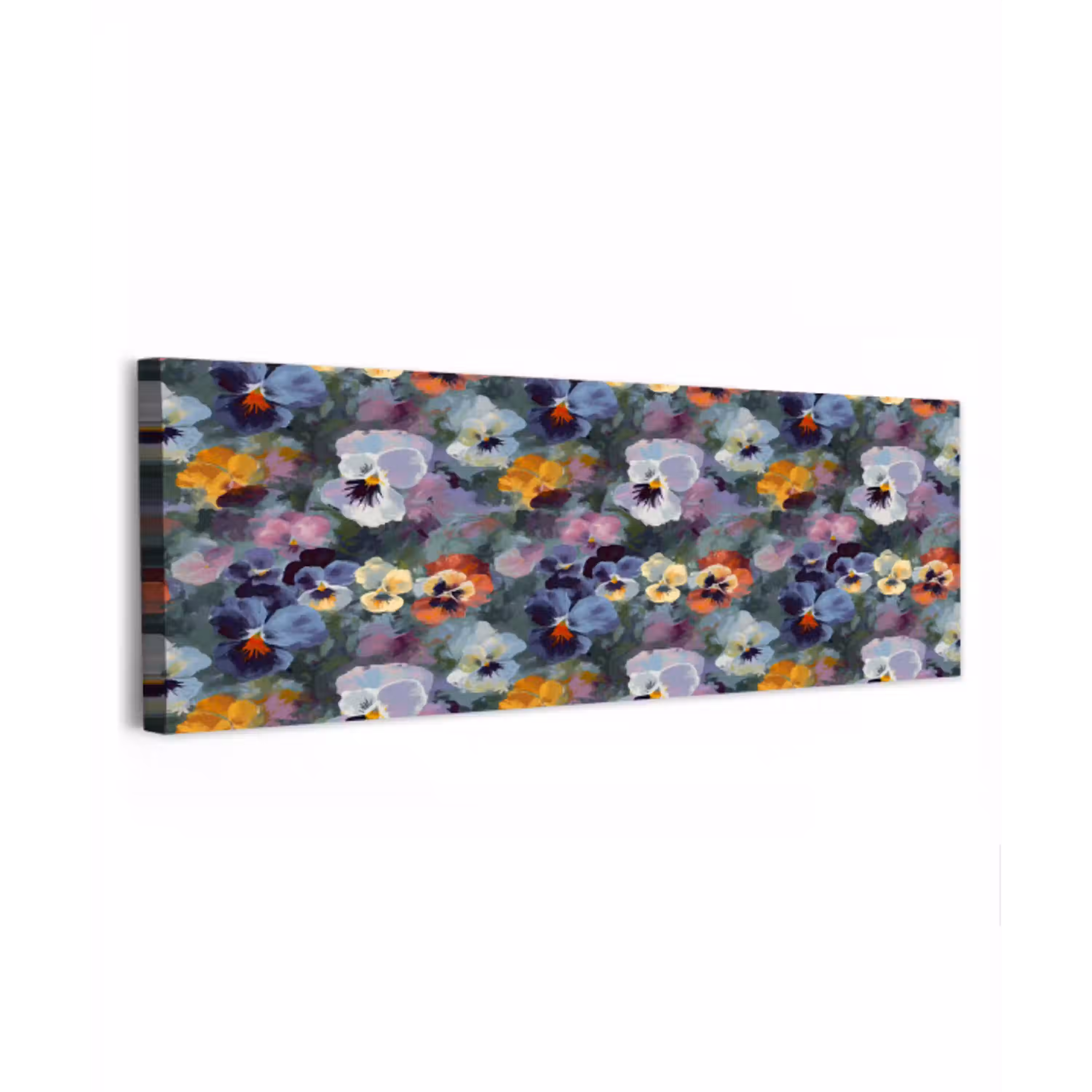 Pastel - Viooltjes - Groen - Patroon canvas 2cm klein 828 -z3d