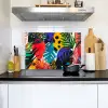 Bladeren - Vormen - Abstract - Kleurrijk Inductie beschemer met haakjes klein -sfeer2