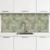 Vlakken - Rustiek - Groen keuken achterwand 2 middel 871 -3d