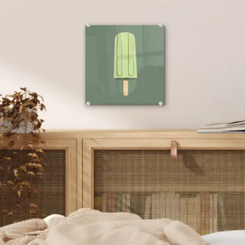 Groen - Waterijsje - Stokje - Illustratie plexiglas 5mm klein -sfeer4