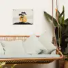 Zwarte boom - Gouden cirkel - Heuvel tuinposter los doek klein -sfeer7