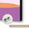 Abstract - Heuvels - Bomen - Groen Textielframe zwart klein -USP_ophangsysteemNL