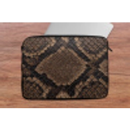 Python - Schubben - Brons laptophoes neopreen klein -tafel