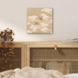 Vogels - Vliegen - Beige aluminium wit klein -sfeer3