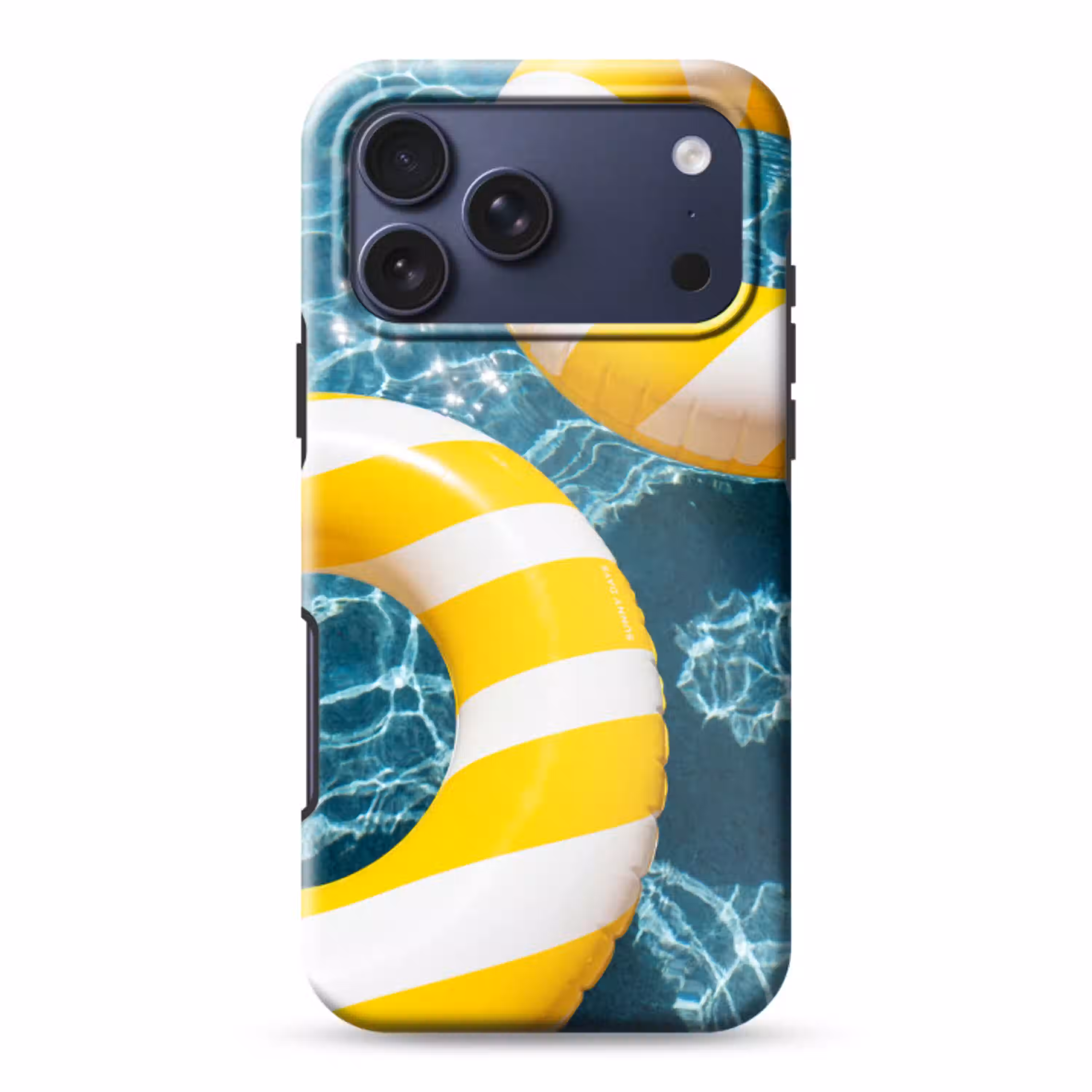 Zwembad - Zwembanden - Zomer - Geel - Blauw Toughcase MagSafe Apple iPhone 17 Pro Max klein -3d