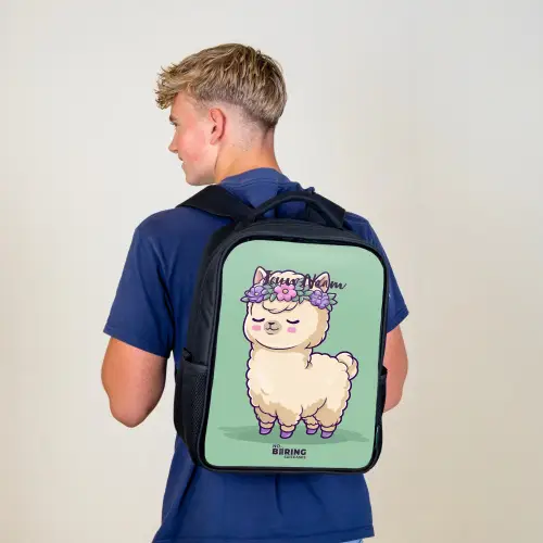 Kawai - Alpaca - Groen Rugzak - Zwart middel -sfeer8