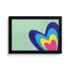 Hartjes - Kleurrijk - Valentijn fotolijst zwart zonder passe partout klein -3d