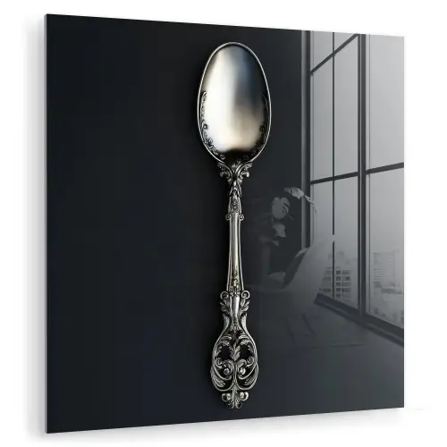 Lepel - Zilver - Metaal plexiglas 5mm klein -zzzproduct_nieuw