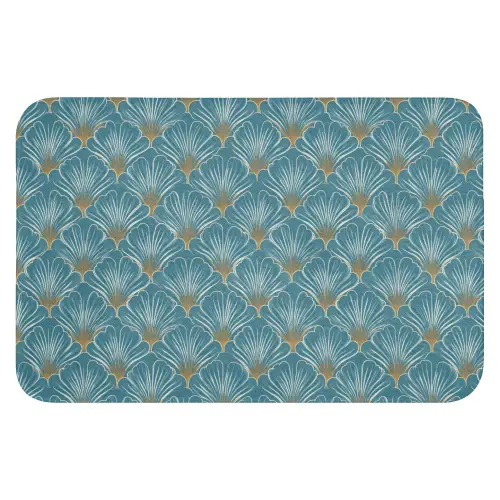 Symmetrisch - Patroon - Blauw WCmat klein 1009 -3d