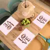 Tekst - Love - Pantervacht - Lichtroze Placemat vinyl groot -zzsfeer5_Kitchenyeah-website