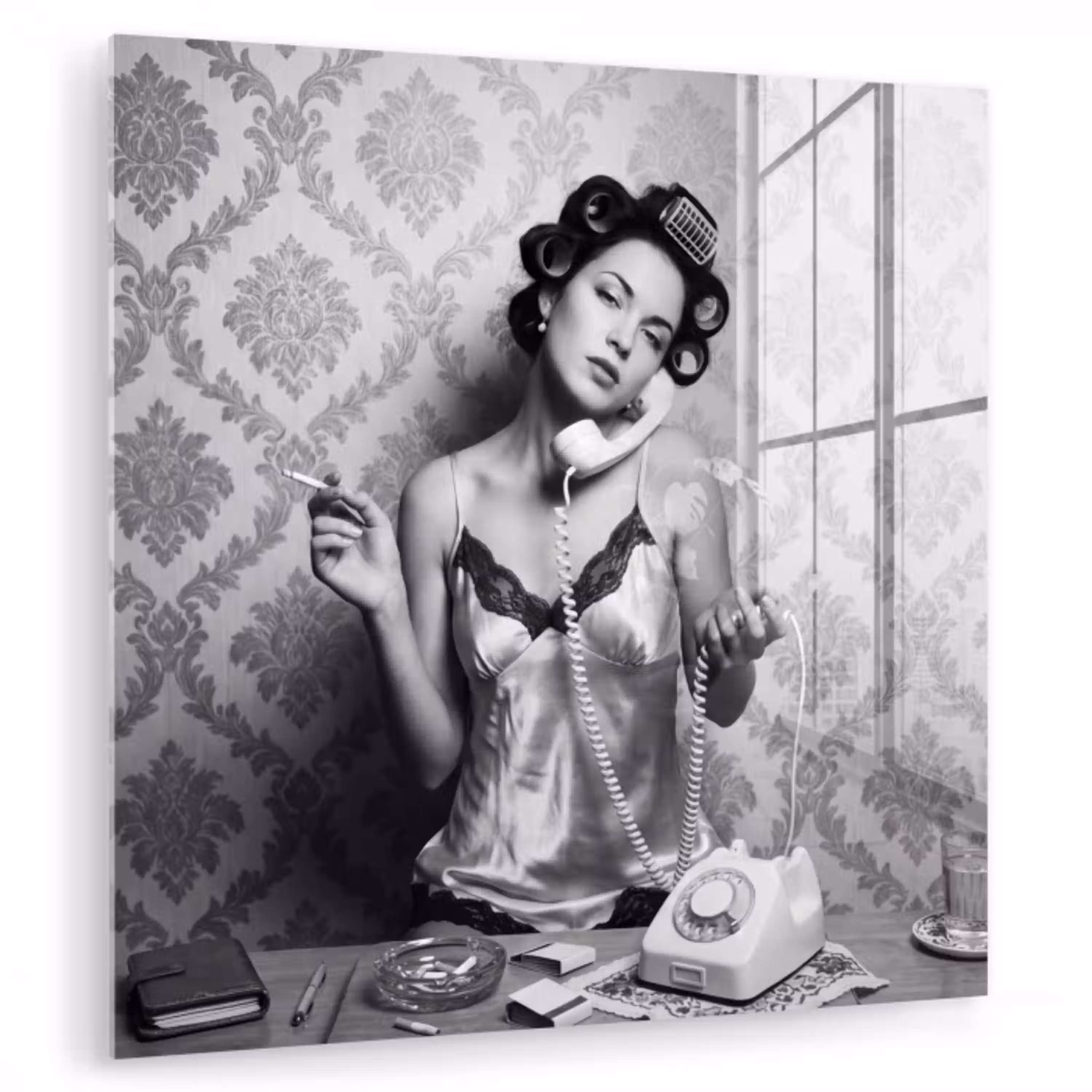 Chic - Vrouw - Zwart - Wit plexiglas 5mm klein -zzzproduct_nieuw