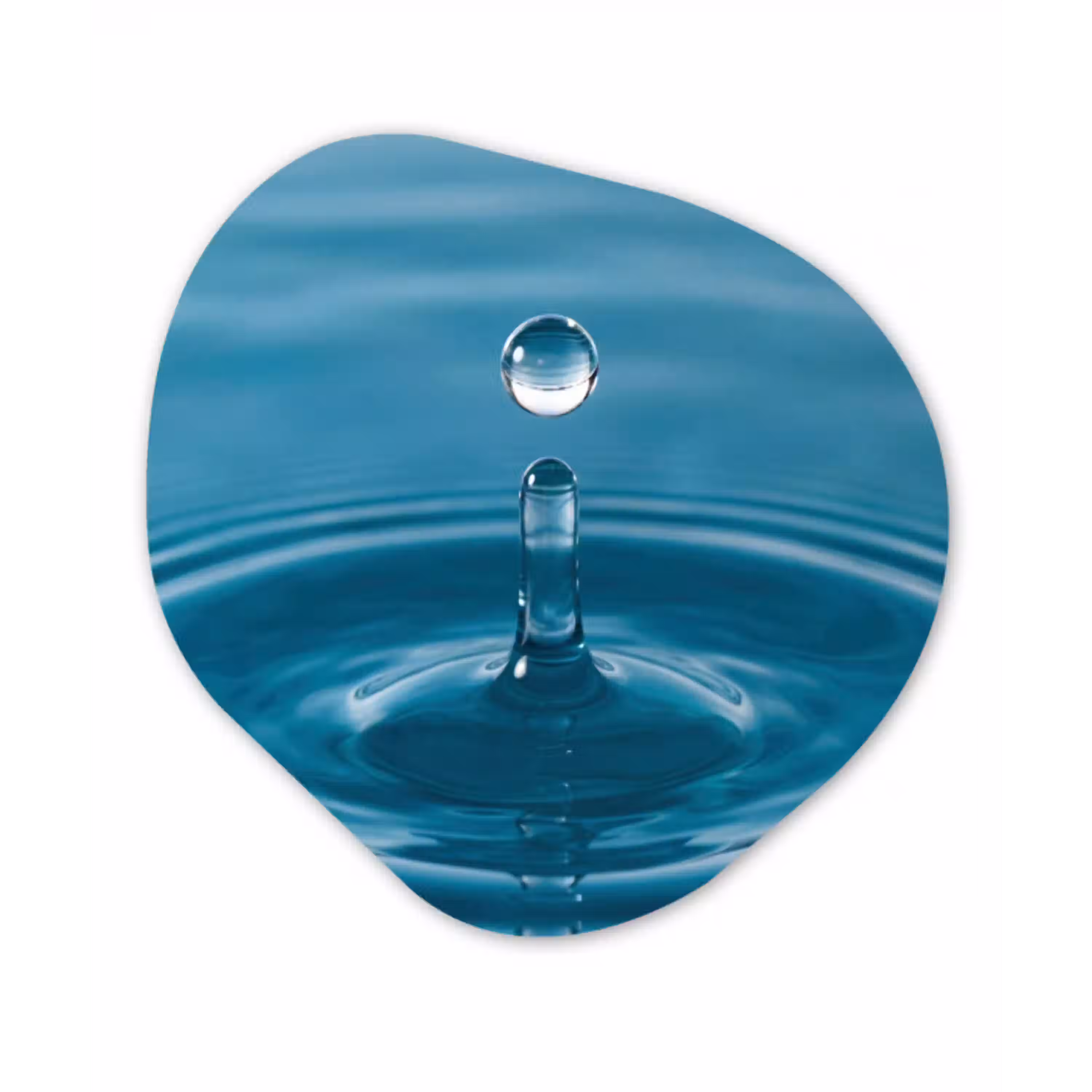 Waterdruppel - Water - Oppervlakte Wandcirkel Organisch Forex 3mm klein -3d