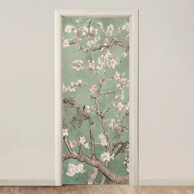 Türtapete - Mandelblüte - Kunst - Van Gogh - Grün