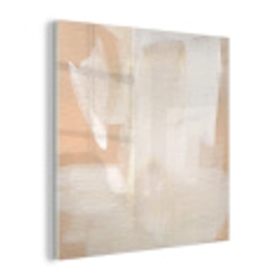 Kunst - Wit - Beige - Modern plexiglas 5mm klein -z3d