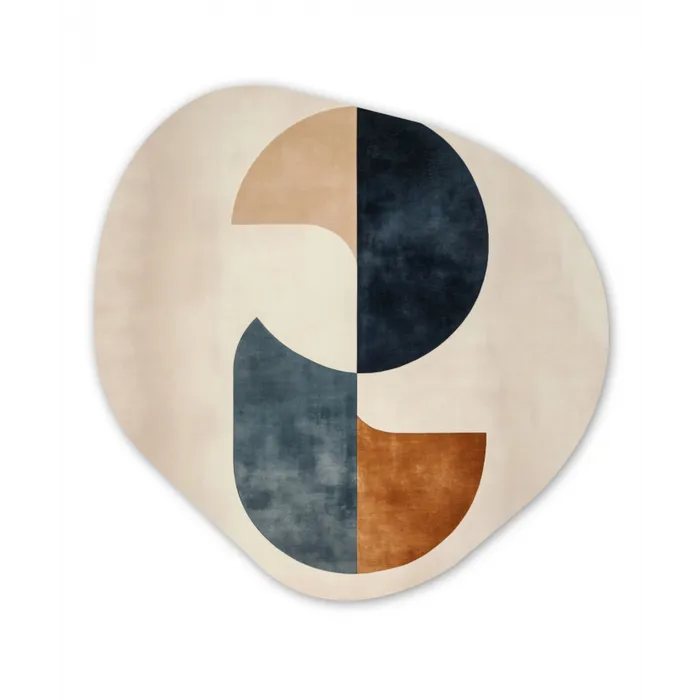 Cirkels - Abstract - Kleurrijk Wandcirkel Organisch Forex 3mm klein -3d