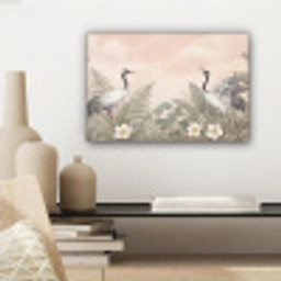 Kraanvogels - Natuur - Roze canvas 2cm klein -sfeer6