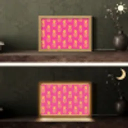 Ananas - Trendy - Roze Light Box met kabel (Tafellamp) klein 924 -sfeer3