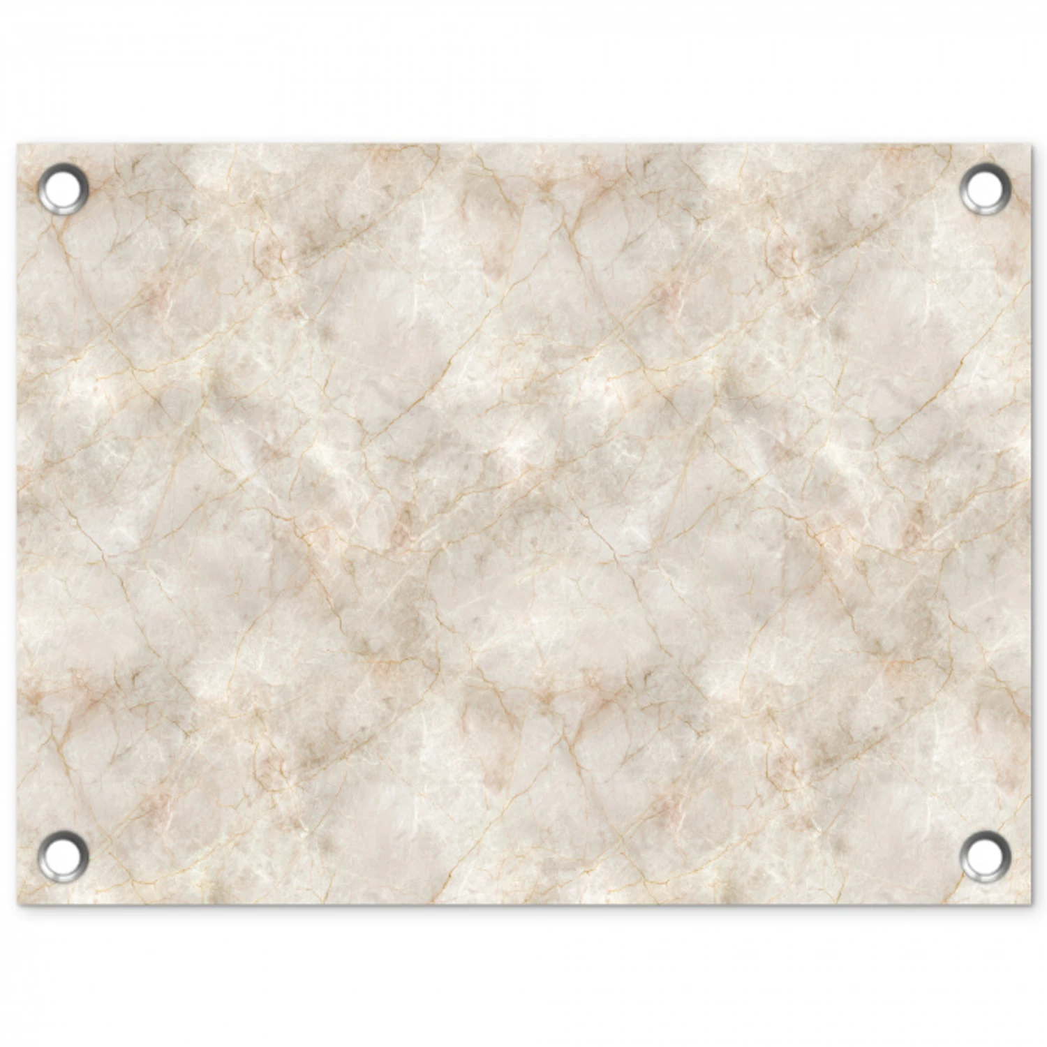 Lichtbeige - Goudbruine Nerven - Marmer tuinposter los doek klein 239 -3d