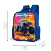 Monstertruck - Abstract - Verfspatten - Kleurrijk Kinderrugzak - Blauw middel -productfoto_formaten