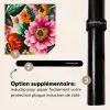 Bloemen - Kleurrijk - Roze Inductie beschermer vinyl 3mm middel -zzzzzzz-induclip_FR