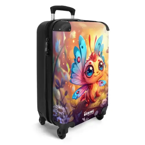 Valerio vlinderachtig Koffer - NBS - Handbagage middel -productfoto_3d