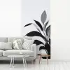 Plant - Bladeren - Minimalistisch - Zwart fotobehang vinyl groot -woonkamer