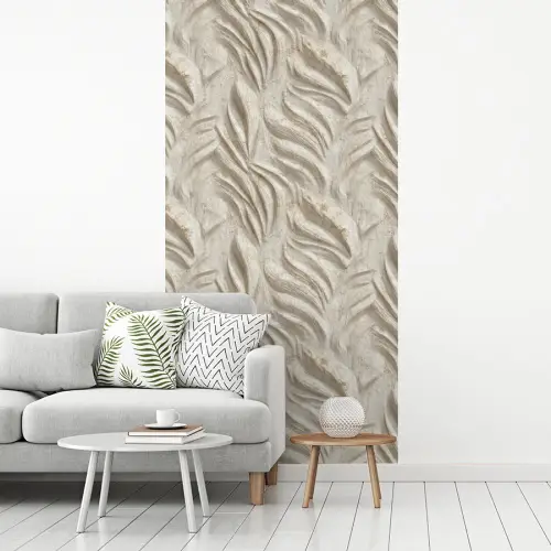Textuur - Reliëf - Beige fotobehang vinyl groot 64 -woonkamer