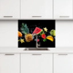 Splash - Fruit - Zwart keuken achterwand 2 middel -3d