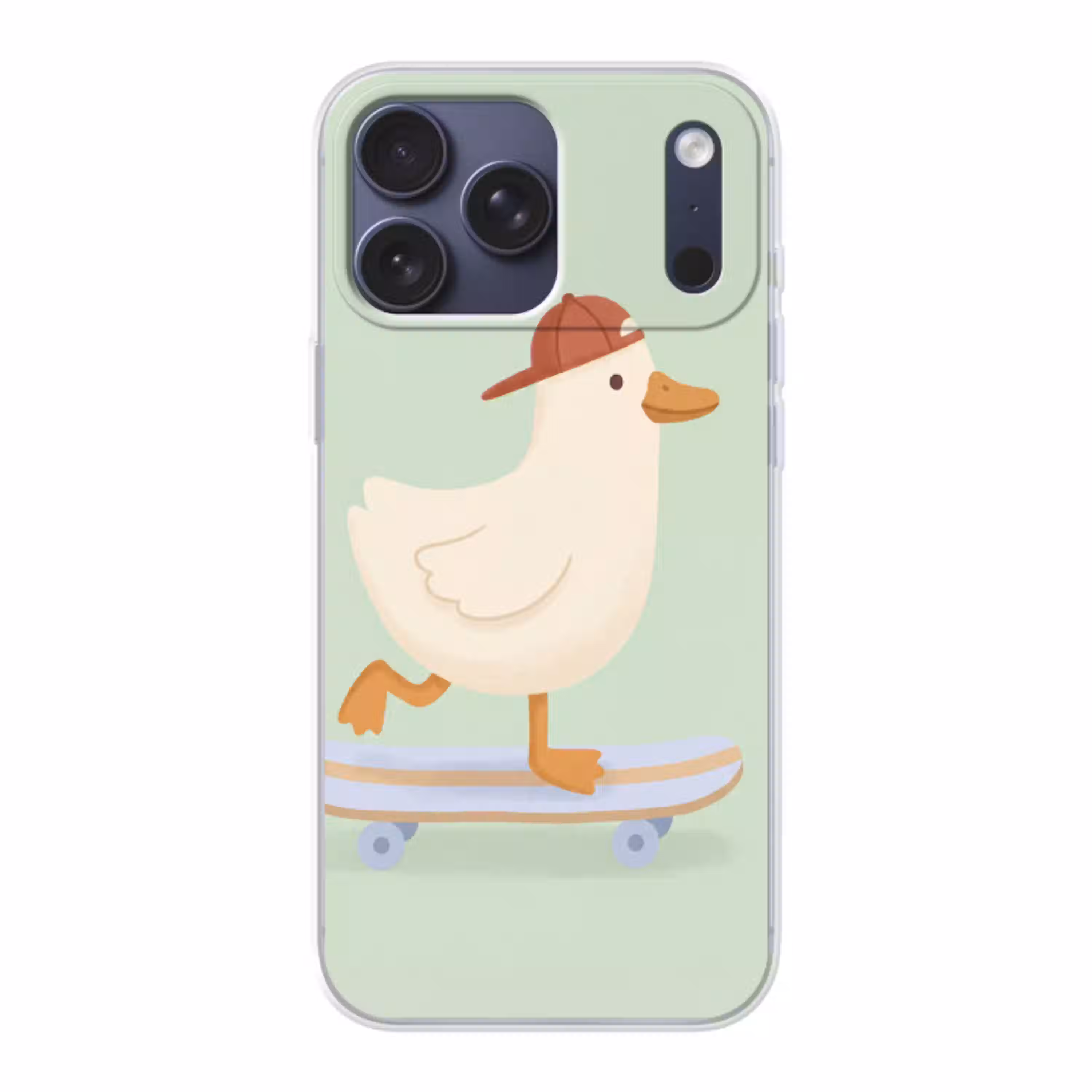 Vogel - Skateboard - Dieren - Cartoon - Speels Telefoonhoesje iPhone 17 Pro Max klein -3d