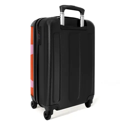 Abstract - Rode vormen NBS - Handbagage koffer - Kinderen Unisex middel -achterkant