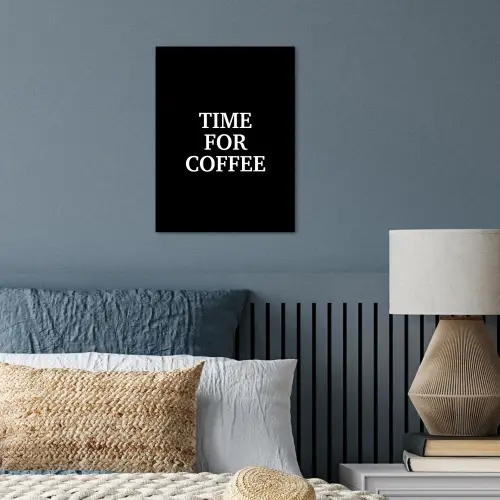 Quotes - Letters - Koffie - Zwart poster papier klein -sfeer2