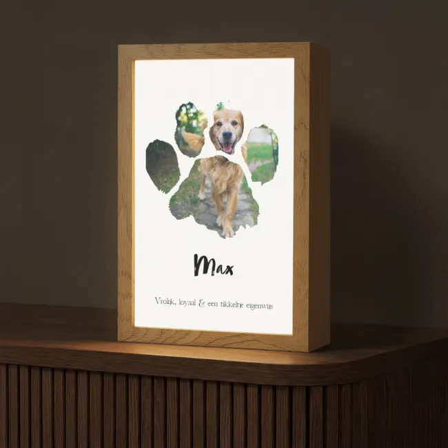 Gepersonaliseerde Lightbox - Dierenpootje - Fotocollage