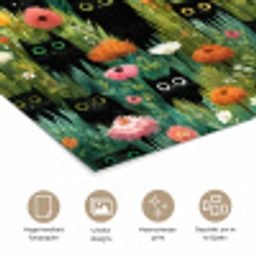 Katten - Bloemen - Kleurrijk poster papier klein 62 -closeup_NL