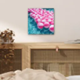 Strandballen - Roze - Water aluminium wit klein -sfeer3