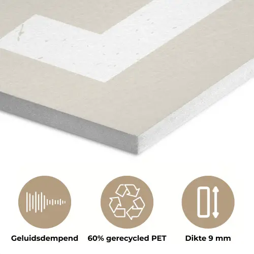 Eten - Decoratie - Beige - Wit PET vilt klein -closeup_NL
