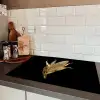 Mais - Eten - Goud - Zwart Inductie beschermer vinyl 3mm klein -sfeer3