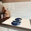 Vormen - Blauw - Abstract Inductie beschermer vinyl 3mm klein -sfeer3