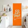Oranje - Blauw - Go get that dream deurposter klein -sfeer5