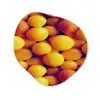 Vrucht - Waterdruppels - Oranje Wandcirkel Organisch Forex 3mm klein 629 -3d