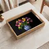 Tulpen - Kleuren - Hout - Vaas Dienblad Rechthoek middel -sfeer1