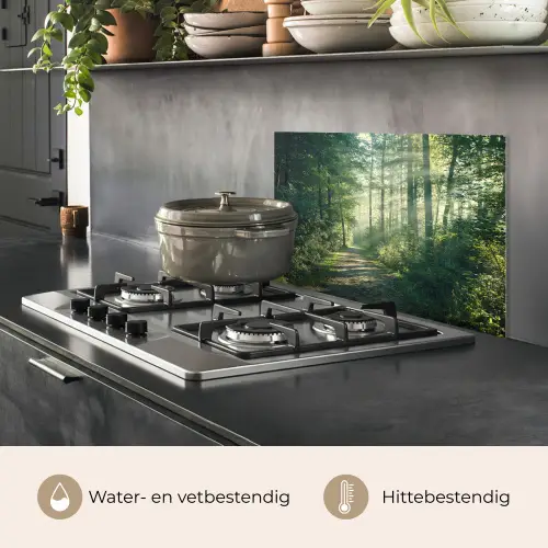 Bos - Pad - Zon - Bomen - Groen - Natuur keuken achterwand spatscherm klein -usp_NL
