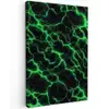Gaming - Bliksemflitsen - Groen - Energie Tuinposter op houten frame 2 cm dik middel -3d