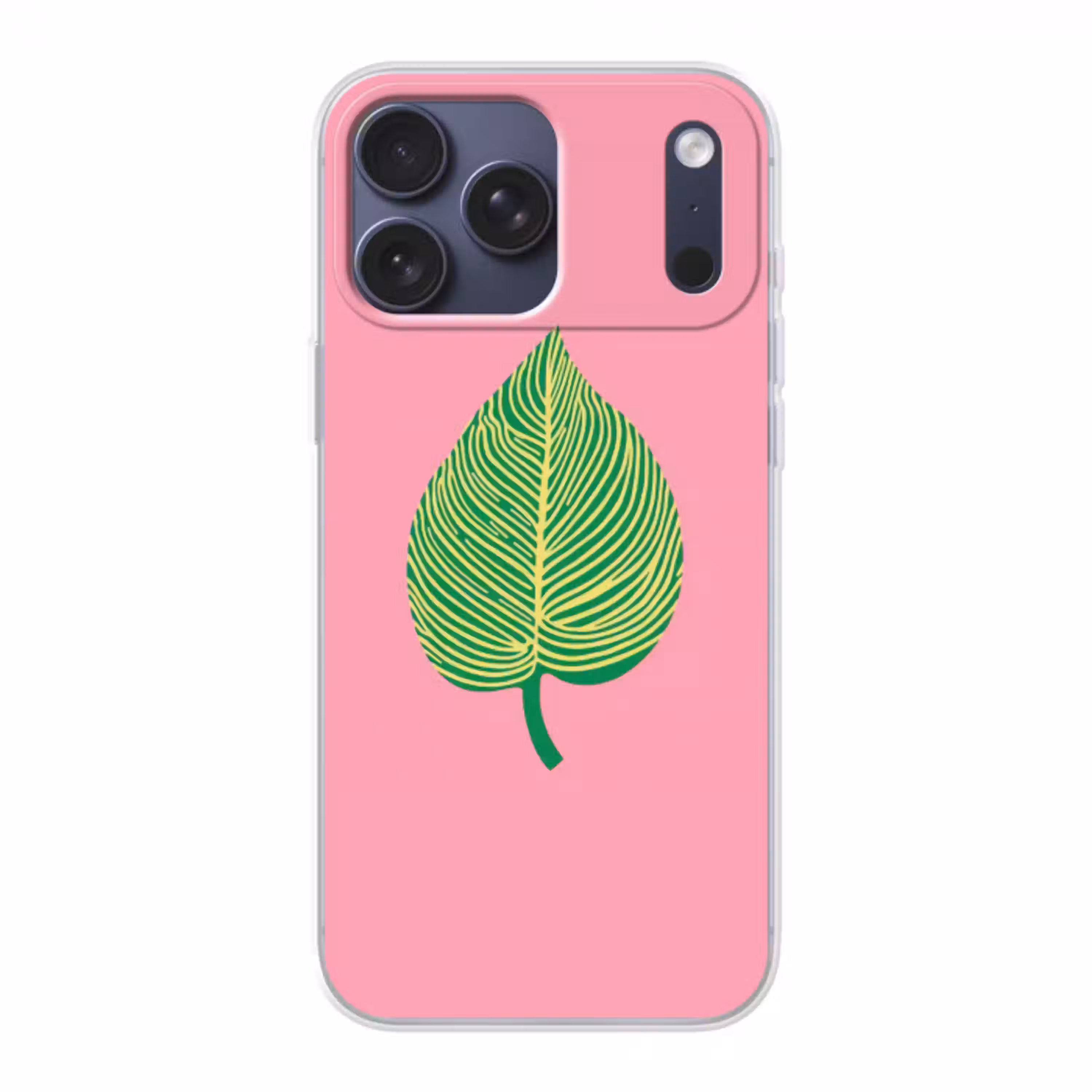 Illustratie - Blad - Minimalistisch - Groen Telefoonhoesje iPhone 17 Pro Max klein -3d