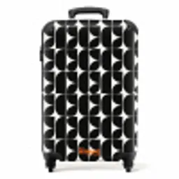 Modern - Geometrisch - Zwart NBS - Handbagage koffer - Volwassenen Unisex middel -productfoto_recht