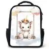 Eenhoorn - Dier - Kinderen - Unicorn Rugzak - Zwart middel -3d