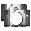 Vrouw - Spaghetti - Zwart - Wit Placemat vinyl groot -zzsfeer2_Kitchenyeah-website